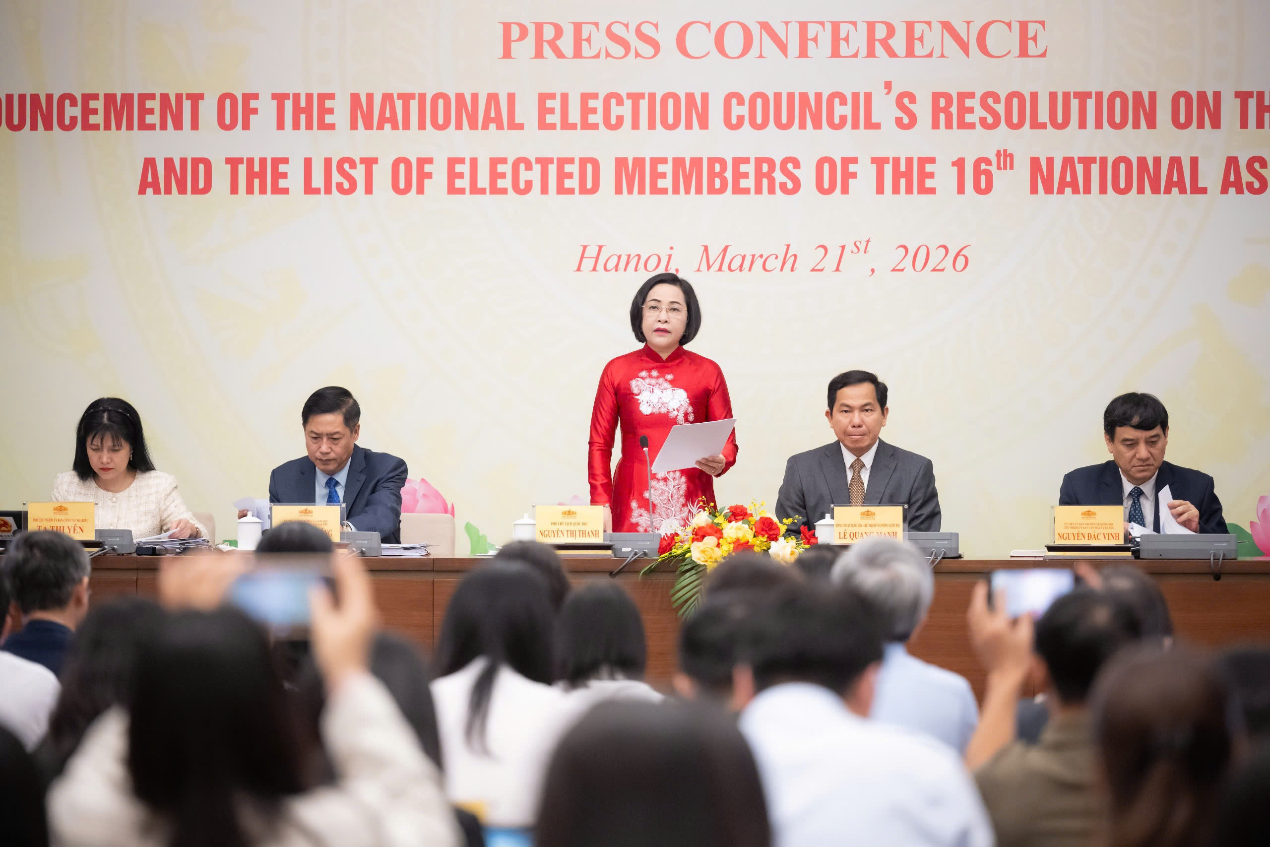 Công bố danh sách trúng cử đại biểu Quốc hội khóa XVI