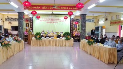 Ban Trị sự Phật giáo quận 8 họp, triển khai hoạt động Phật sự 6 tháng đầu năm 2022