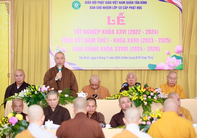 TP Hồ Chí Minh: Lễ tốt nghiệp khóa XXVI và khai giảng khóa XXVIII Lớp Sơ cấp Phật học Q.Tân Bình