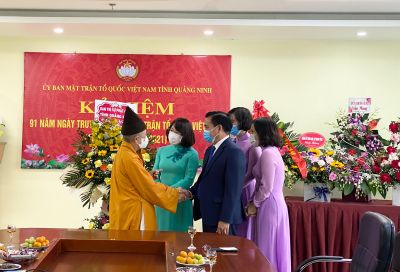 Phật giáo tỉnh Quảng Ninh chúc mừng ngày truyền thống Mặt trận tổ quốc Việt Nam