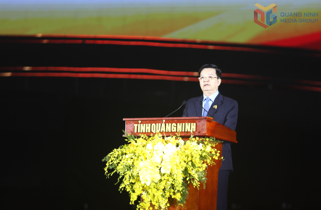 Đồng chí Mai Văn Chính, Phó Thủ tướng Chính phủ nhân mạnh về giá trị của Quần thể di tích và danh thắng Yên Tử - Vĩnh Nghiêm - Côn Sơn, Kiếp Bạc. 