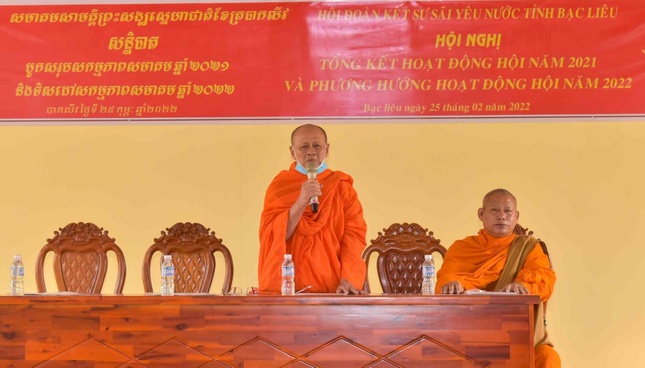 Bạc Liêu: Hội Đoàn kết Sư sãi yêu nước tỉnh tổng kết hoạt động Phật sự năm 2021 ảnh 1