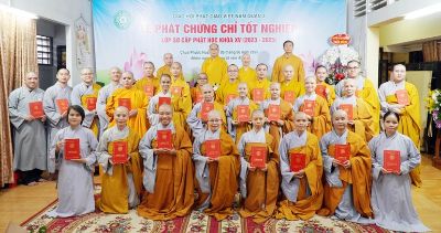 Hồ Chí Minh: Lễ Phát chứng chỉ tốt nghiệp lớp Sơ cấp Phật học  khoa XV (2023-2025)