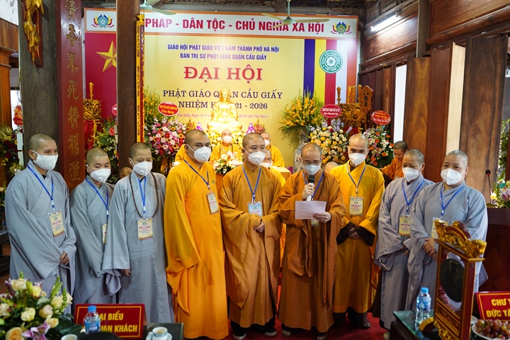 Hà Nội: Đại hội Phật giáo quận Cầu Giấy nhiệm kỳ 2021 – 2026 thành công viên mãn