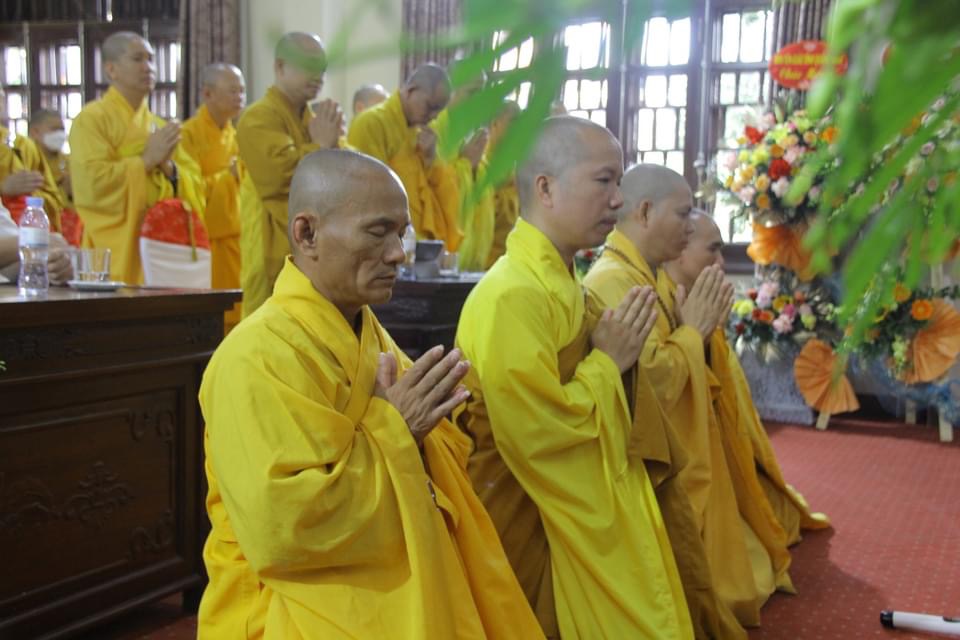 Trang nghiêm Lễ khai pháp tại trường hạ Ban Trị sự GHPGVN tỉnh Quảng Ninh