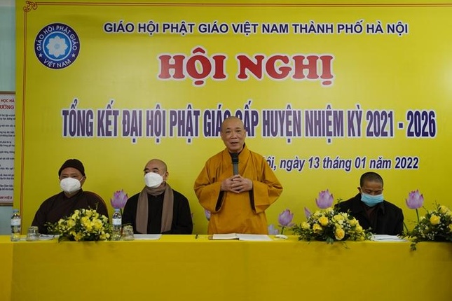 Hà Nội: Hội nghị tổng kết công tác Đại hội Phật giáo cấp huyện nhiệm kỳ 2021-2026
