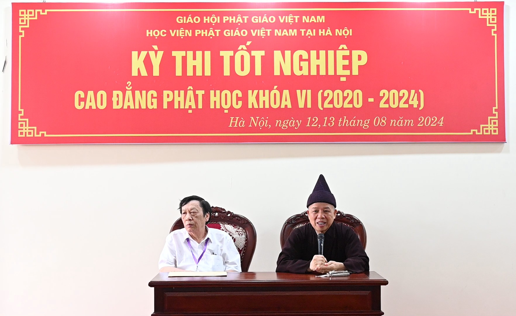 Học viện PGVN tại Hà Nội tổ chức kỳ thi tốt nghiệp Cao đẳng Phật học khóa VI (2020 – 2024)