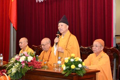 Trường hạ Sóc Thiên Vương (Học viện PGVN tại Hà Nội) tạ pháp khóa an cư kết hạ