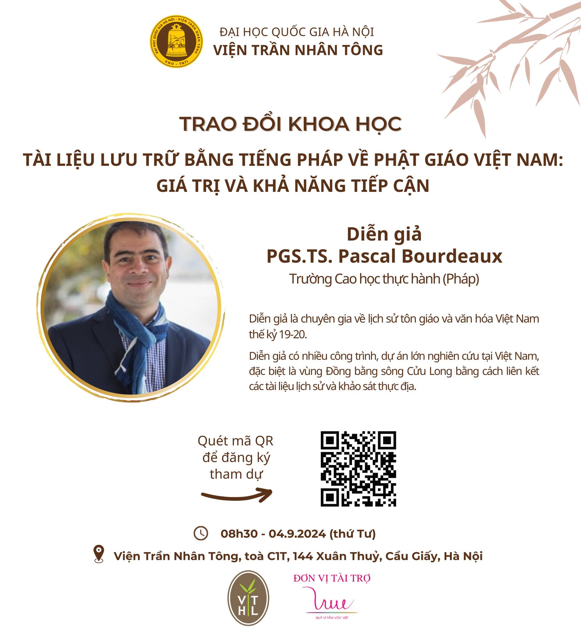 Trao đổi khoa học “Tài liệu lưu trữ bằng tiếng Pháp về Phật giáo Việt Nam: Giá trị và Khả năng tiếp cận”