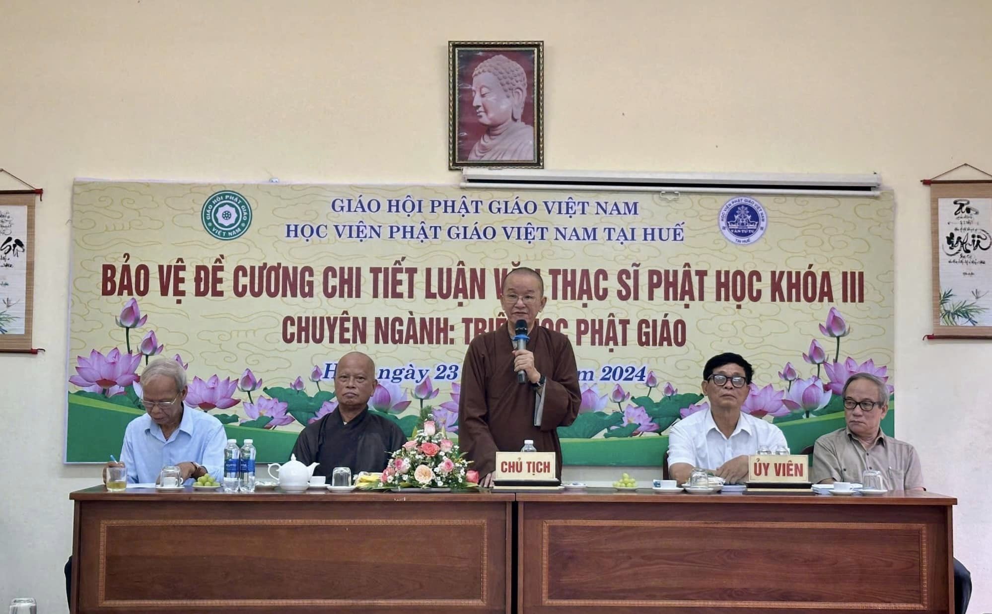 Học viện PGVN tại Huế: Tổ chức bảo vệ đề cương chi tiết luận văn Thạc sĩ Phật học khoá III