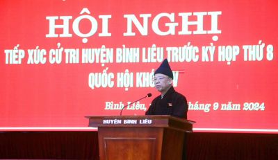 Quảng Ninh: Hoà thượng Thích Thanh Quyết tiếp xúc cử tri huyện Bình Liêu và Thành phố Uông Bí.