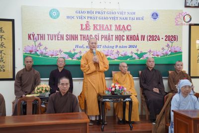 Học viện PGVN tại Huế: Khai mạc kỳ thi Tuyển sinh Thạc sĩ Phật học khóa IV
