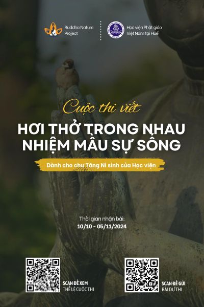 Học viện PGVN tại Huế: Cuộc thi viết Hơi thở trong nhau nhiệm mầu sự sống