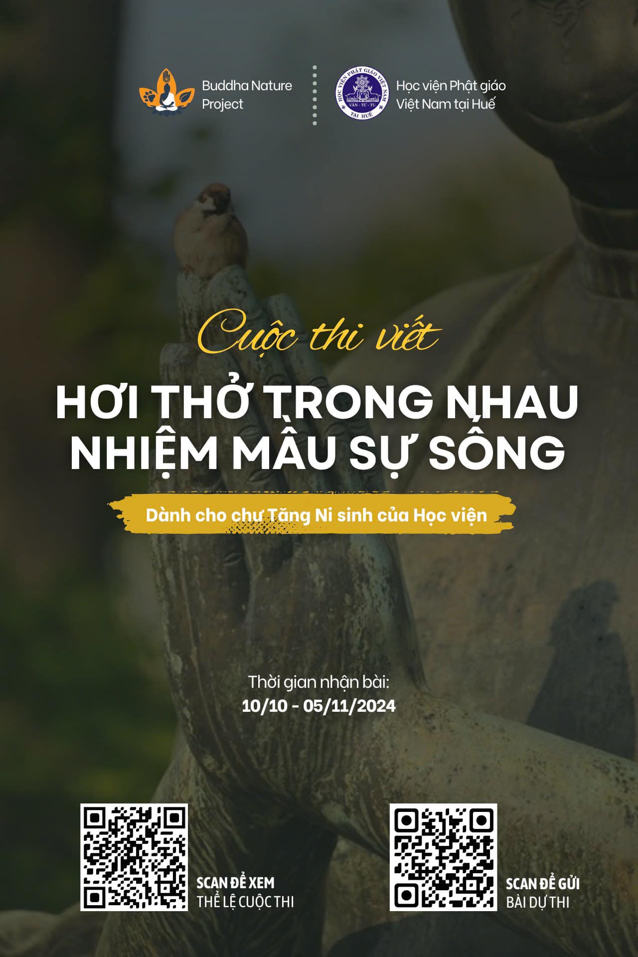 Học viện PGVN tại Huế: Cuộc thi viết Hơi thở trong nhau nhiệm mầu sự sống