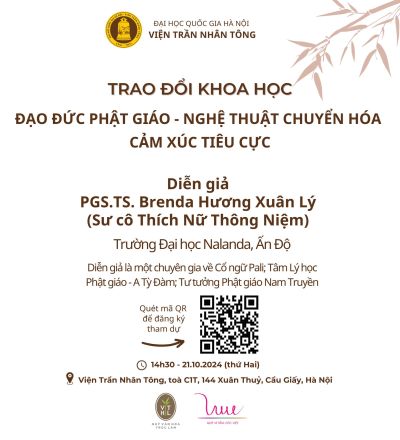 TRAO ĐỔI KHOA HỌC “ĐẠO ĐỨC PHẬT GIÁO – NGHỆ THUẬT CHUYỂN HÓA CẢM XÚC TIÊU CỰC”