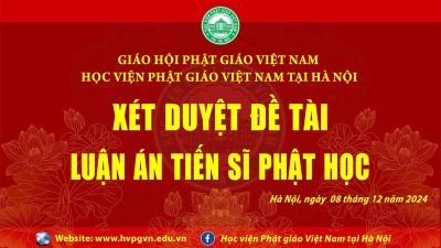 Học viện PGVN Hà Nội: Hội đồng Khoa học xét duyệt 38 đề tài Luận án Tiến sĩ