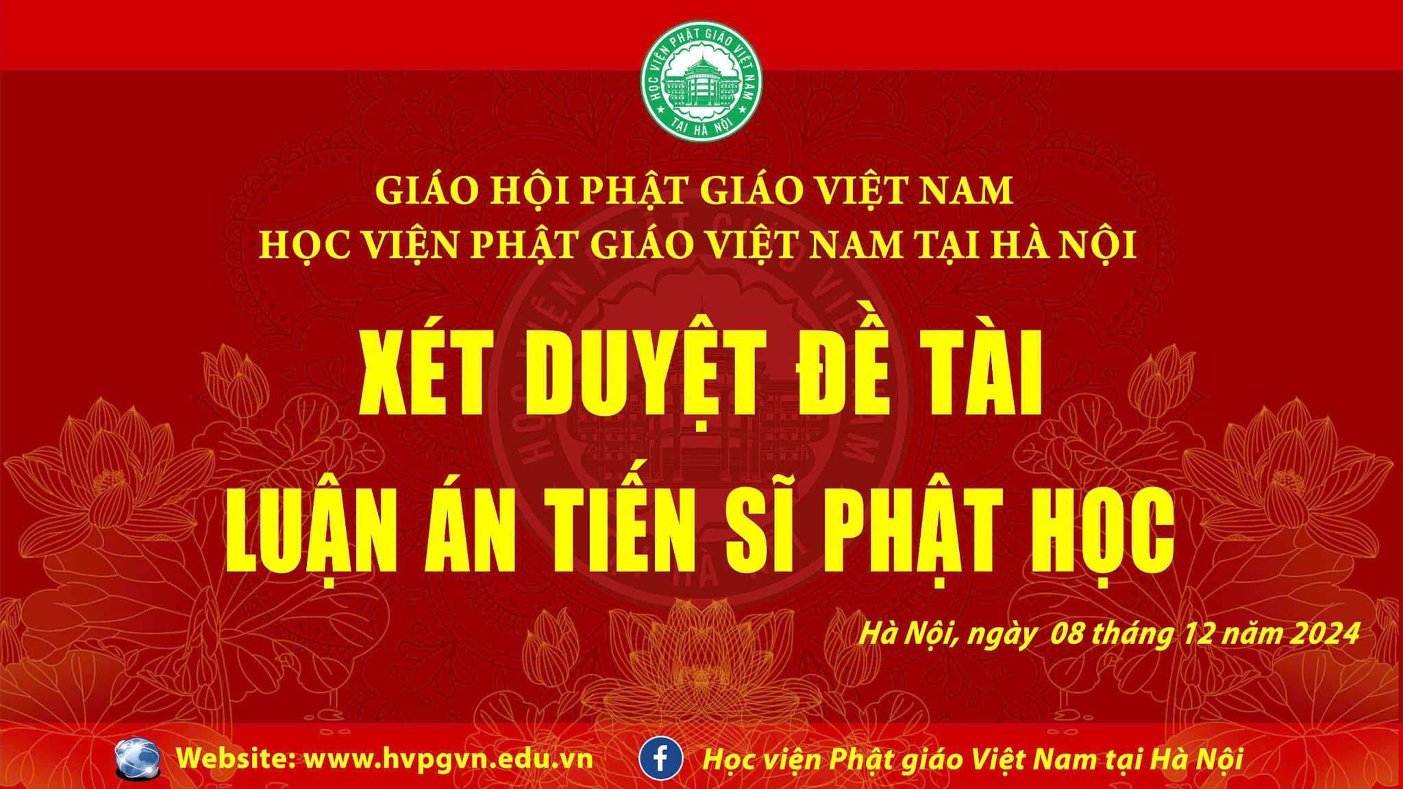 Học viện PGVN Hà Nội: Hội đồng Khoa học xét duyệt 38 đề tài Luận án Tiến sĩ