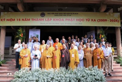 Học viên PGVN Hồ Chí Minh: KHOA PHẬT HỌC TỪ XA TRANG TRỌNG TỔ CHỨC LỄ KỶ NIỆM 15 NĂM THÀNH LẬP