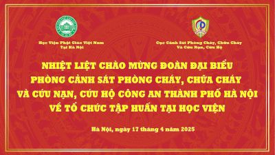 Công An Thành phố Hà Nội, Phòng PC07 tổ chức tập huấn phòng cháy chữa cháy tại Học viện PGVN Hà Nội.