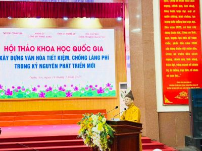 HỘI THẢO “XÂY DỰNG VĂN HÓA TIẾT KIỆM, CHỐNG LÃNG PHÍ TRONG KỶ NGUYÊN PHÁT TRIỂN MỚI”.