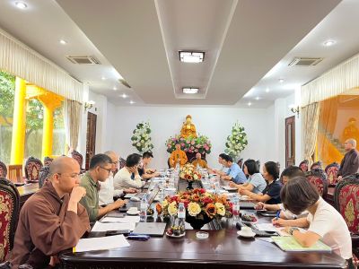 HỌP BÀN TỔ CHỨC HỘI THẢO KHOA HỌC “CON ĐƯỜNG HOẰNG HOÁ CỦA PHẬT GIÁO TRÚC LÂM YÊN TỬ”