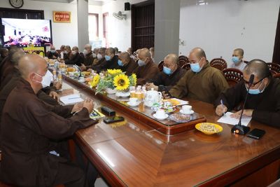 BTS GHPGVN tỉnh Bến Tre họp báo cáo công tác Phật sự và triển khai kế hoạch công tác trọng đại năm 2022