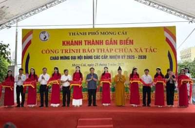 Quảng Ninh: Khánh thành gắn biển Công trình Bảo tháp Chùa Xã tắc