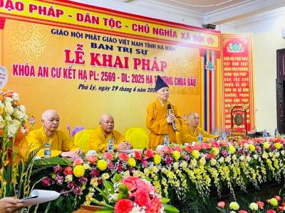 Hà Nam: Hoà thượng Thích Thanh Quyết chứng minh lễ Khai pháp An cư Kiết Hạ