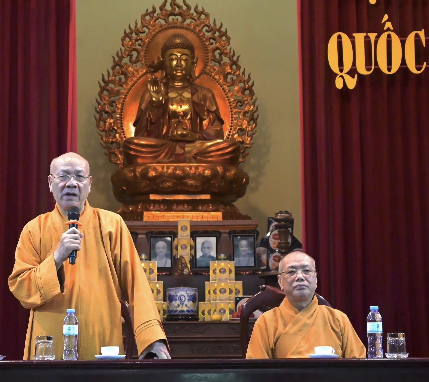 Hòa thượng Thích Quảng Tùng thăm trường hạ Học viện Phật giáo VN tại Hà Nội