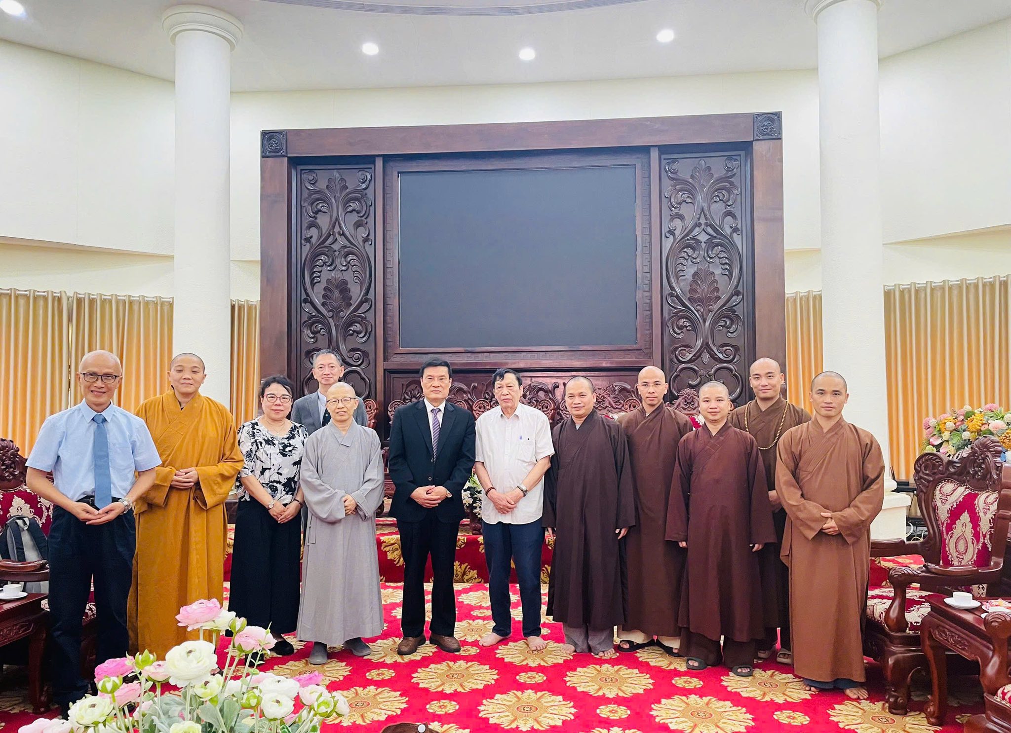 PHÁI ĐOÀN PHÁP CỔ SƠN – ĐÀI LOAN SANG THĂM HỎI VÀ GIAO LƯU TẠI HỌC VIỆN