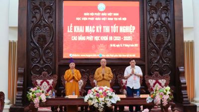 Học viện Phật giáo Việt Nam tại Hà Nội tổ chức kỳ thi tốt nghiệp Cao đẳng Phật học khóa VII (2021 – 2025)