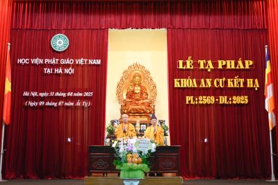 Học viện PGVN tại Hà Nội: TRƯỜNG HẠ SÓC THIÊN VƯƠNG TỔ CHỨC LỄ TẠ PHÁP
