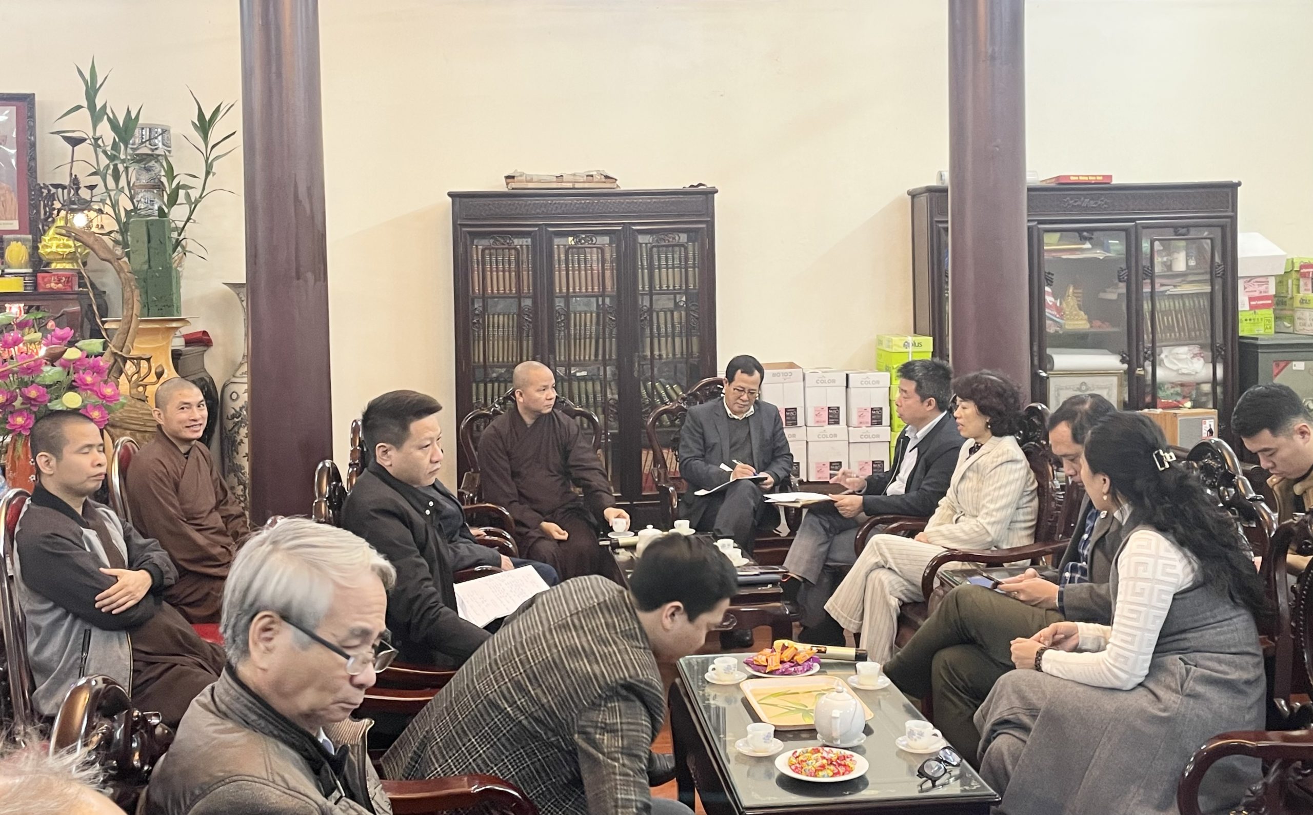 Tổ Đình Phúc Khánh họp bàn công tác tổ chức trang nghiêm, an toàn các khoá lễ đầu xuân 2023.