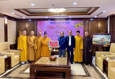 Ban Trị sự Phật giáo tỉnh Quảng Ninh chúc tết lãnh đạo tỉnh