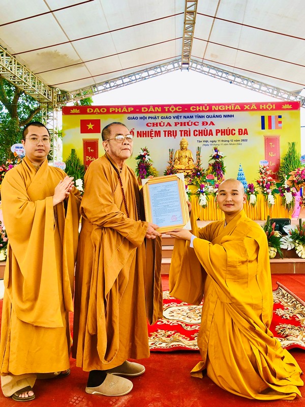 Lễ công bố quyết định bổ nhiệm trụ trì chùa Phúc Đa – Thị xã Đông Triều