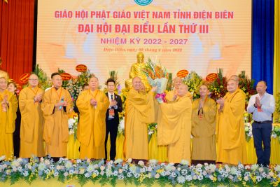 Điện Biên: Thượng tọa Thích Đức Thiện tái đắc cử Trưởng Ban Trị sự GHPGVN tỉnh nhiệm kỳ III