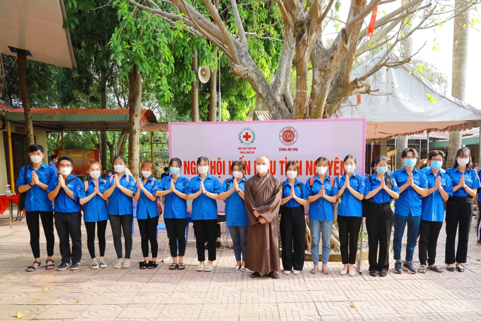 Long An: Ngày hội hiến máu tình nguyện đợt 10 tại chùa Ân Thọ