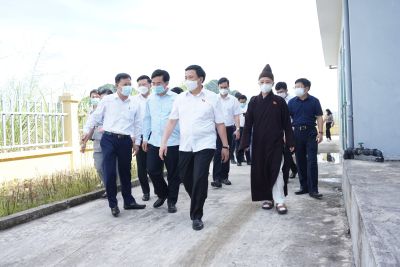 HT, ĐBQH Thích Thanh Quyết tham gia đoàn giám sát công tác phòng chống dịch Covid-19 tại Quảng Ninh