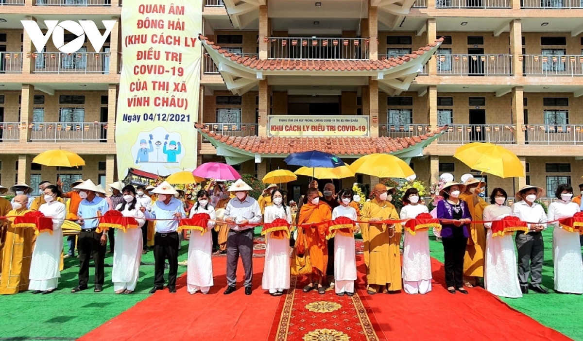 Chùa Quan Âm Đông Hải (Sóc Trăng) đưa khu Tăng xá vào phục vụ cách ly, điều trị Covid-19