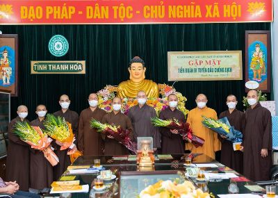 Thanh Hoá, Ninh Bình: Gặp mặt các chư Tăng, Ni tham gia công tác phòng, chống dịch