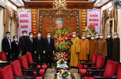 Chủ tịch UBND TP.Hà Nội chúc mừng GHPGVN nhân dịp Tết Nguyên đán 2022