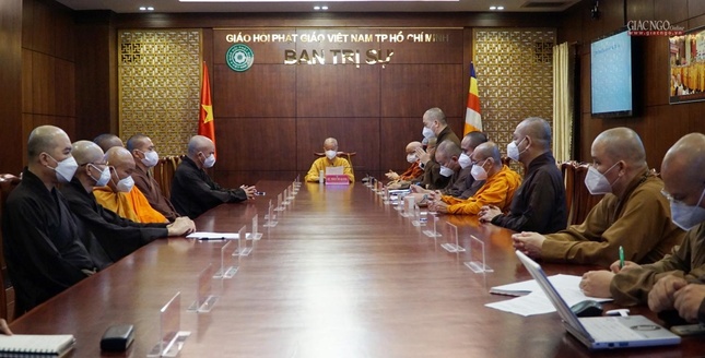 Ban Thường trực Ban Trị sự Phật giáo TP.HCM họp chuẩn bị chăm lo Tết cho đồng bào nghèo ảnh 2