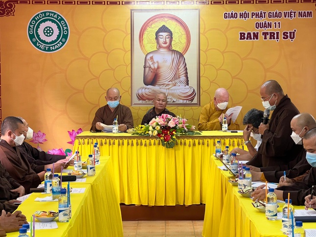 TP.HCM: Phật giáo quận 11 họp triển khai tổ chức Đại lễ Phật đản và an cư kiết hạ ảnh 1