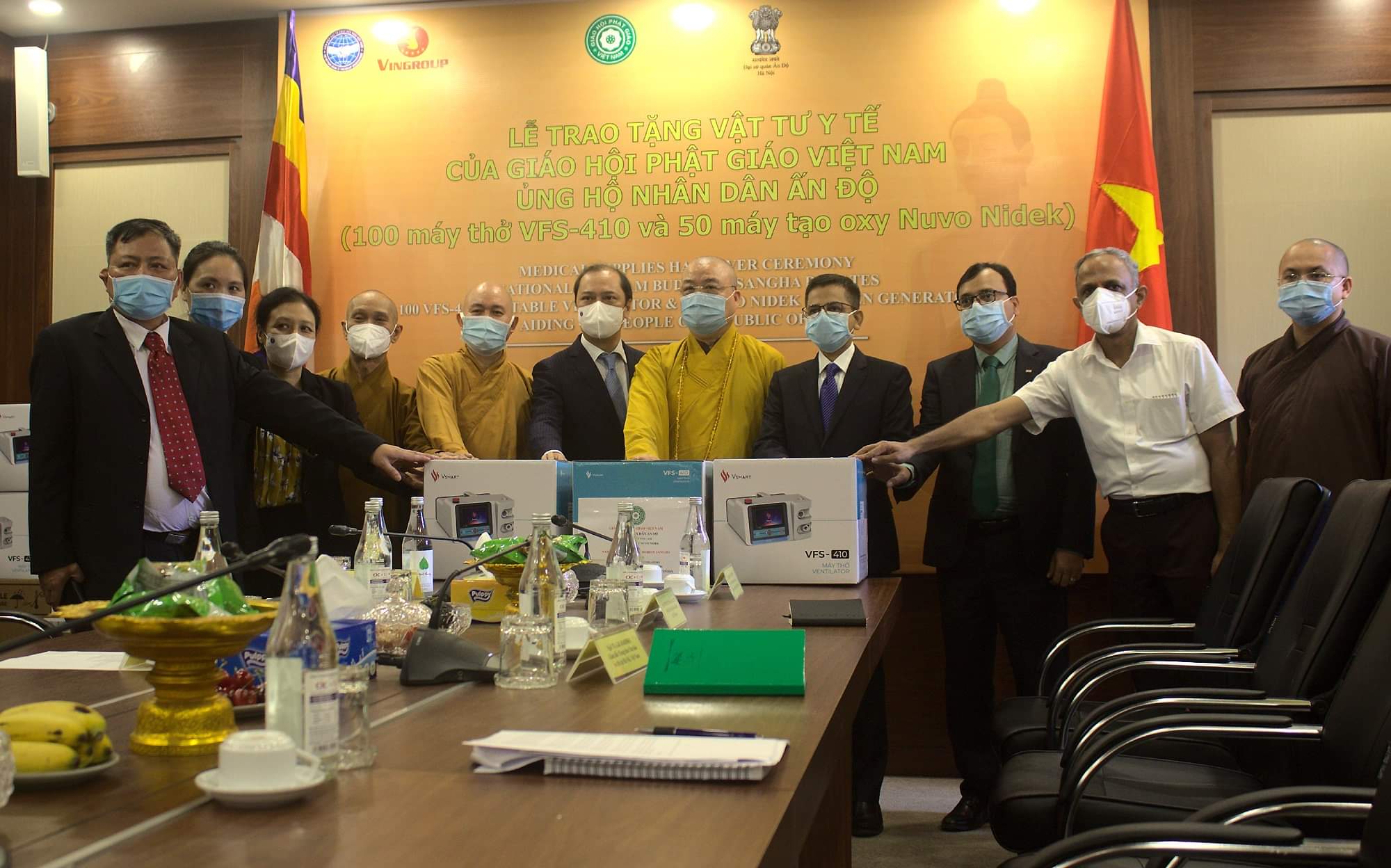 GHPGVN trao tặng máy thở, máy tạo oxy trị giá gần 14 tỷ đồng đến nhân dân Ấn Độ
