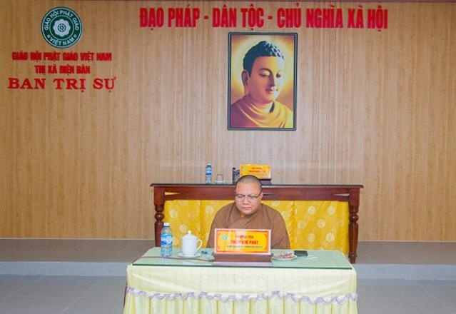Ban Trị sự Phật giáo thị xã Điện Bàn triển khai Phật sự 6 tháng đầu năm 2022 ảnh 1