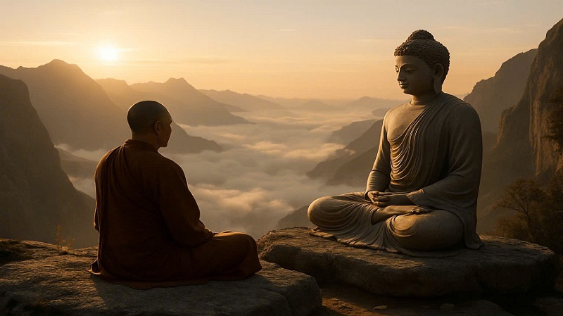 Ảnh minh họa thiết kế bởi AI - Tạp chí Nghiên cứu Phật học