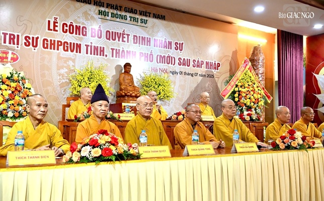 Hội nghị công bố danh sách lãnh đạo chủ chốt Ban Trị sự GHPGVN 8 tỉnh, thành phố phía Bắc sau sáp nhập