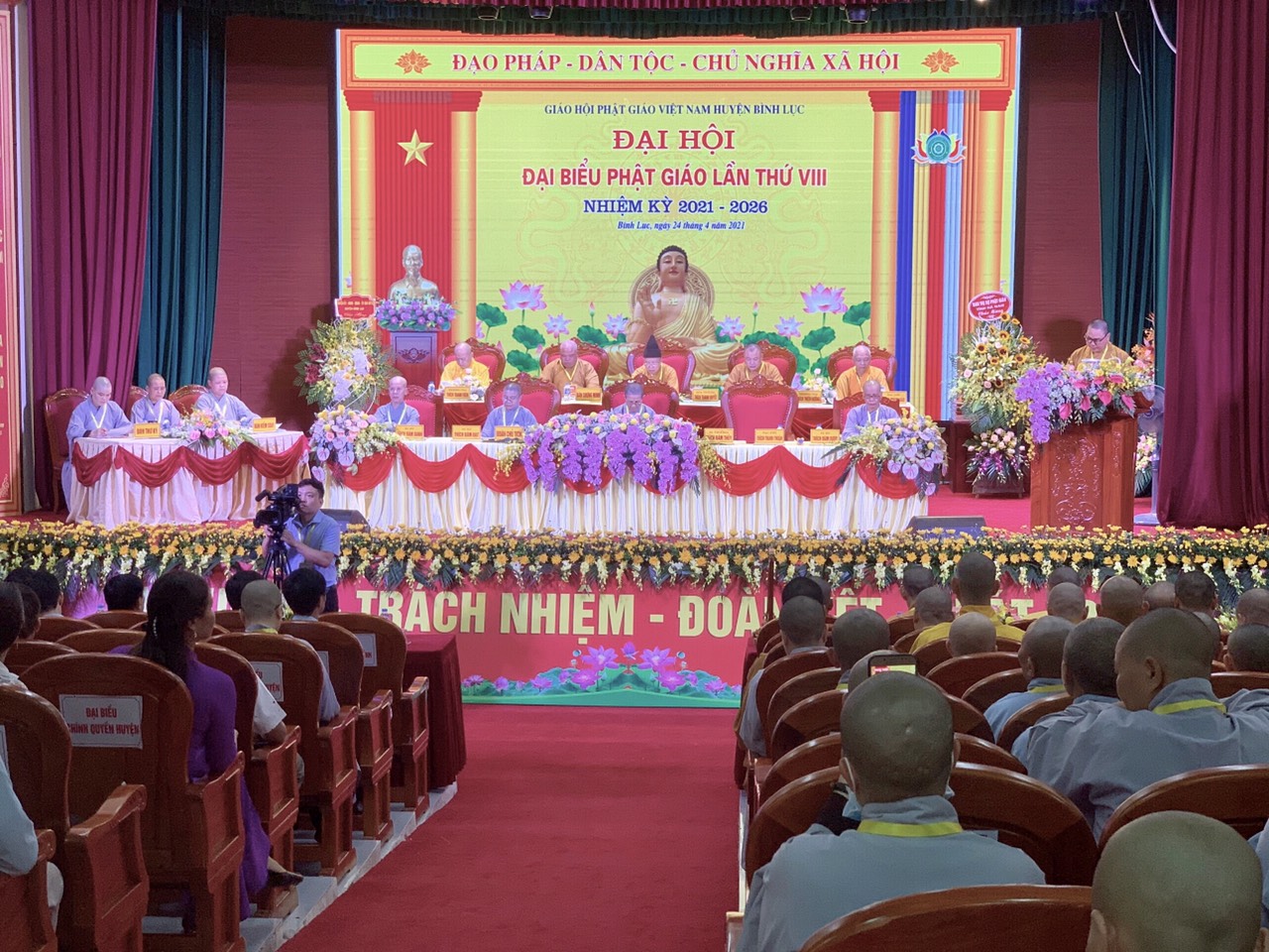 BTS Phật giáo huyện Bình Lục lần đầu tiên có một vị Tăng là Trưởng ban