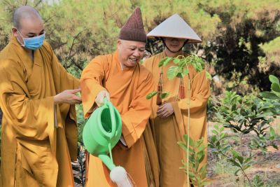 Học viện Phật giáo Hà Nội hưởng ứng phong trào “Trồng một tỷ cây xanh vì một Việt Nam xanh”