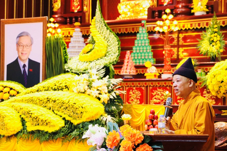 Trang nghiêm Lễ tạ pháp – Vu lan báo hiếu và Tuần lâm đệ ngũ truy tiến cố Tổng Bí thư Nguyễn Phú Trọng tại Yên Tử